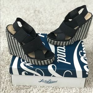 Gently used Lucky Brand wedges size 6.5 for sale!